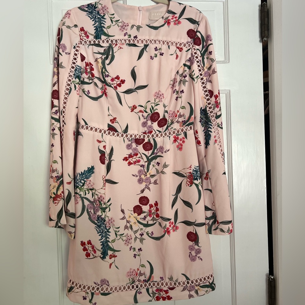 Keepsake pink floral dress size M